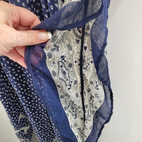 Speed Control NY navy blue and white long flowing dress 1X - Picture 9 of 16